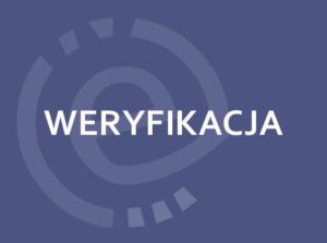 prostokąt z napisem: weryfikacja