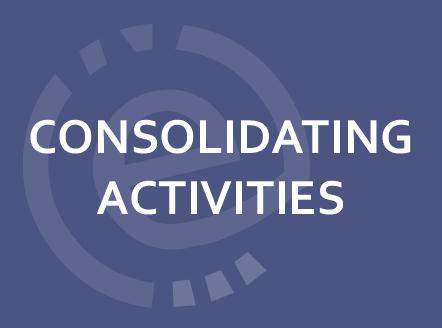 prostokąt z napisem: consolidation activities