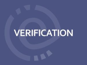prostokąt z napisem: verification