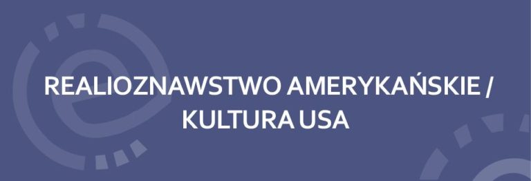 grafika - niebieski prostokąt z napisem: kultura USA