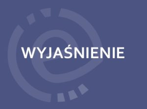 niebieski kafelek z napisem:; wyjaśnienie